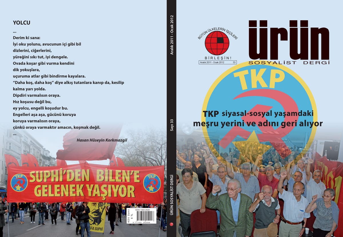ürün sosyalist dergi - sayı 33 kapak