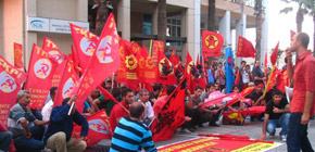İzmir'de Suriye'ye emperyalist müdahaleye karşı eylem