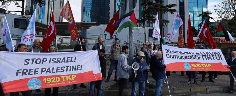 Siyonist sömürgeci işgale karşı İsrail Konsolosluğu önündeydik